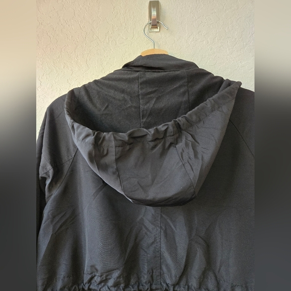 Zyia Black Drawstring Hooded Jacket size large - Picture 13 of 16